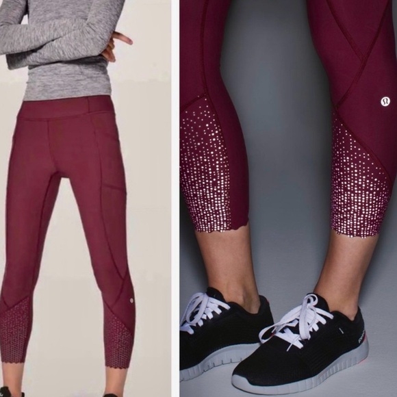 Lululemon - Tight Stuff Tights - Size 4 - Color wine - Picture 1 of 8
